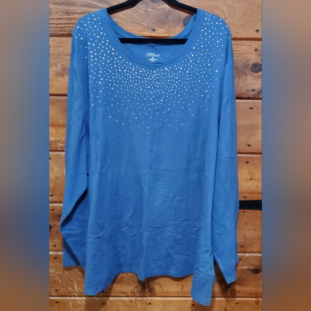 Women's Blue Top with Sequins